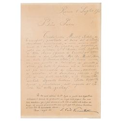 Vincenzo Vannutelli Document Signed