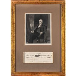 Daniel Webster Signed Check