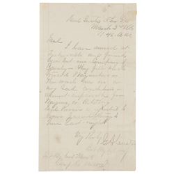 George A. Custer Letter Signed