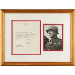 George S. Patton Typed Letter Signed