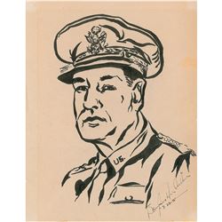 Douglas MacArthur Signed Drawing