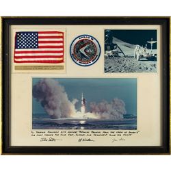 Apollo 15 Signed Flown Flag