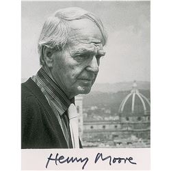 Henry Moore Signed Photograph