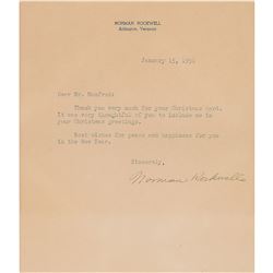Norman Rockwell Typed Letter Signed