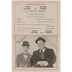 Laurel and Hardy Signed Handbill