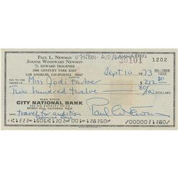 Paul Newman Signed Check