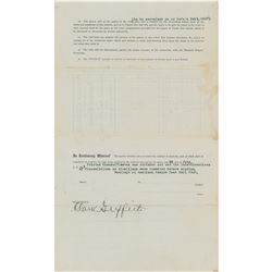 Clark Griffith Signed Contract