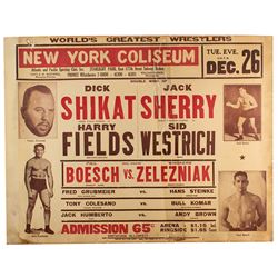 New York 1933 Professional Wrestling Poster