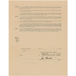 Joe Sewell Signed Contract