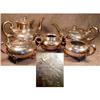 Image 1 : WEBSTER Tea SET Silverplate 5 pieces ANTIQUE #1278918