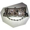 Image 1 : VINTAGE FASHIONS  * Silver Black Evening Bag #1278970