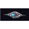 Image 1 : Bracelet Turcoise Coral Cuff Sterling Hand Tool#1279295