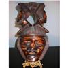 Image 1 : three Heads solid wood African Mask!  #1279303