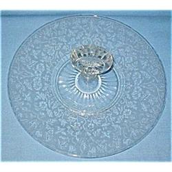 Paden City Etched Glass Sandwich Plate #1279392