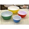 Image 1 : PYREX PRIMARY COLORS MIXING NESTING BOWL SET #1279520