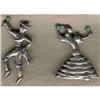 Image 1 : Mexican Sterling Dancers. Two Pins. #1279697