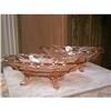 Image 1 : Two Pink Glass Serving Dishes  #1286340