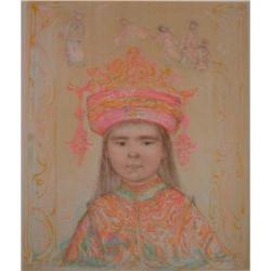 Oriental Day Dream   litho by  Edna Hibel #1286409