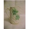 Image 1 : Majolica Pitcher - Flower and Basketweave  #1286423