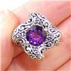 Image 1 : STERLING SILVER Estate CUT AMETHYST Ring Sz 6.5#1286444