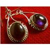 Image 1 : STERLING SILVER Estate RARE AMETHYST Earrings #1286456