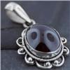 Image 1 : STERLING SILVER Estate NEPAL GARNET Pendant #1286464