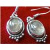 Image 1 : STERLING SILVER Estate RARE ICE QUARTZ Earrings#1286471