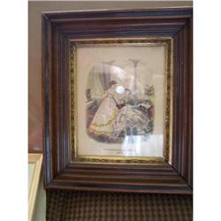 Beautiful Walnut Frame with 1848 Godey's Ladies#1286608