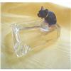 Image 1 : 30's ART DECO FRENCH BULLDOG GLASS ASH TRY/RING#1287077