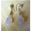 Image 1 : VINTAGE BUDDHA MOONSTONE/DIA. PENDANT EARRINGS #1287089