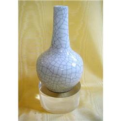 ANTIQUE CHINESE PORCELAIN CRACKLE VASE/SEAL #1287099