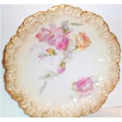 Limoges Pink Rose Decorated Plate #1287125