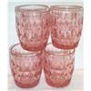 Image 1 : Four Pink Windsor Depression Juice Tumblers #1287130