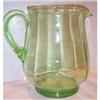 Image 1 : Green Depression Glass  Optic Pitcher #1287272