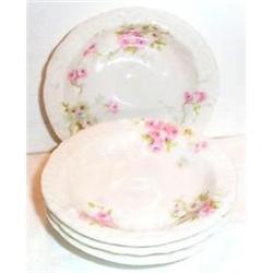 Four Haviland Limoges Rose Butter Pats #1287277