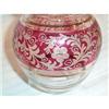 Image 1 : Cranberry cut to clear Glass Decanter #1287311