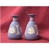 Image 1 : A PAIR OF BLUE WEDGWOOD JASPERWARE VASE #1287457