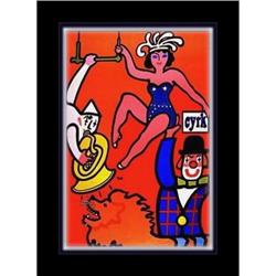 1975 POLISH CYRK "CLOWN & LADY" POSTER  #1305888