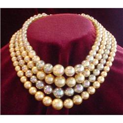 Iridescent Multi Strand Bead Necklace #1305915