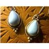 Image 1 : STERLING SILVER Estate RARE TURQUOISE Earrings #1306022
