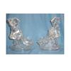 Pair Crystal Goose Girl Bookends #1306147