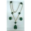  Green Glass Stones & Green Plastic Beads #1306180