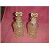 Image 1 : Pair Pressed Glass Cologne Bottles #1306330