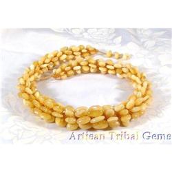 Fabulous ARTISAN Woven BUTTER amber Necklace #1306529