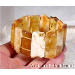 White & Honey Baltic Amber Bracelet~40 Grams #1306532