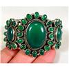 Image 1 : AWESOME Green Onyx Tribal Sterling Cuff #1306559