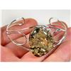 Image 1 : Sparkling Green Baltic Amber Sterling Bracelet #1306598
