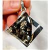 Impressive  Baltic Amber Sterling Pendant  #1306621