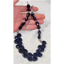 Sodalite Briolette Faceted Amethyst Necklace #1306691