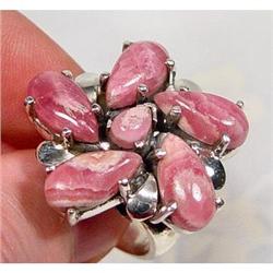 PHENOMENAL Rhodochrosite Gemstone  Sterling #1306695